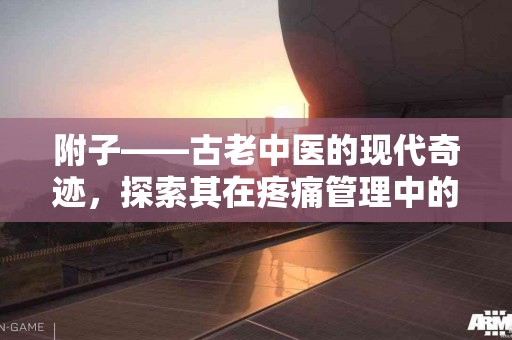 附子——古老中医的现代奇迹,探索其在疼痛管理中的角色 附子——古老中医的现代奇迹,探索其在疼痛管理中的角色