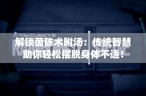 解锁茵陈术附汤：传统智慧助你轻松摆脱身体不适！