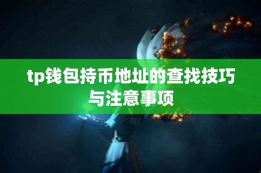 tp钱包持币地址的查找技巧与注意事项