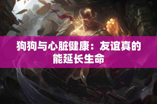 狗狗与心脏健康:友谊真的能延长生命 狗狗与心脏健康:友谊真的能延长生命