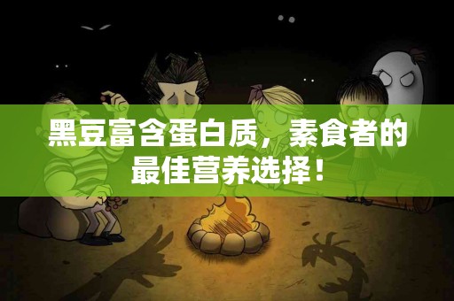 黑豆富含蛋白质，素食者的最佳营养选择！