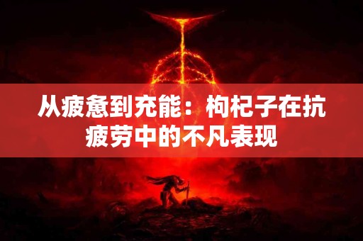 从疲惫到充能：枸杞子在抗疲劳中的不凡表现