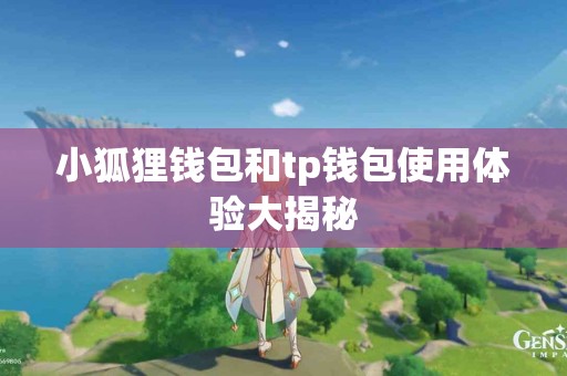 小狐狸钱包和tp钱包使用体验大揭秘