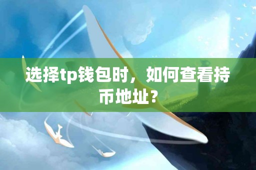 选择tp钱包时,如何查看持币地址? 选择tp钱包时,如何查看持币地址?