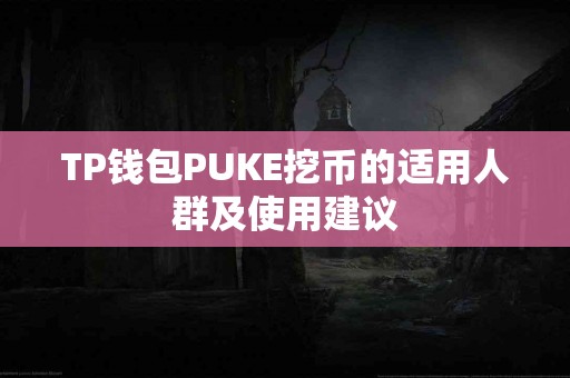 TP钱包PUKE挖币的适用人群及使用建议