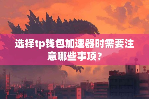 选择tp钱包加速器时需要注意哪些事项？