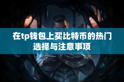 在tp钱包上买比特币的热门选择与注意事项