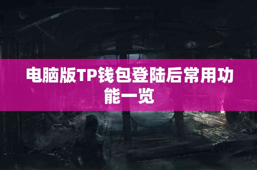 电脑版TP钱包登陆后常用功能一览