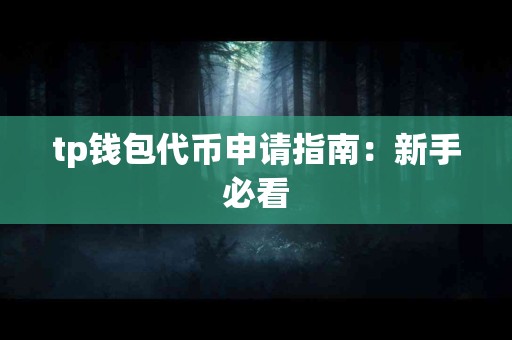 tp钱包代币申请指南：新手必看