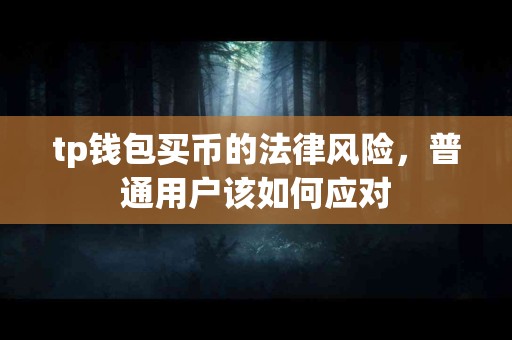 tp钱包买币的法律风险,普通用户该如何应对 tp钱包买币的法律风险,普通用户该如何应对